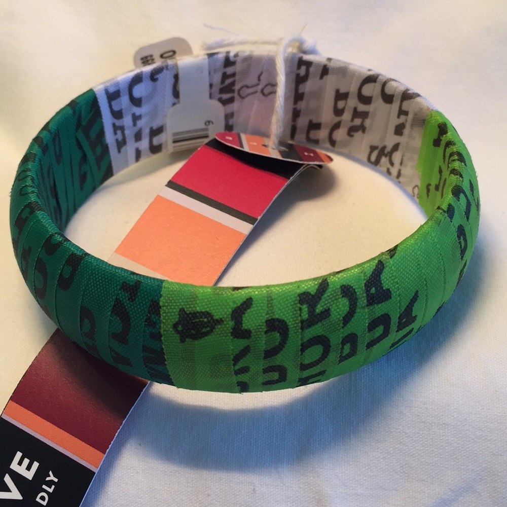 GREEN/LIME Brazilian-Eco Bangle -MEDIUM size